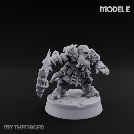 Smouldering Fire Dwarf Fighters Miniature for Dungeons and Dragons, Pathfinder or other TTRPGs