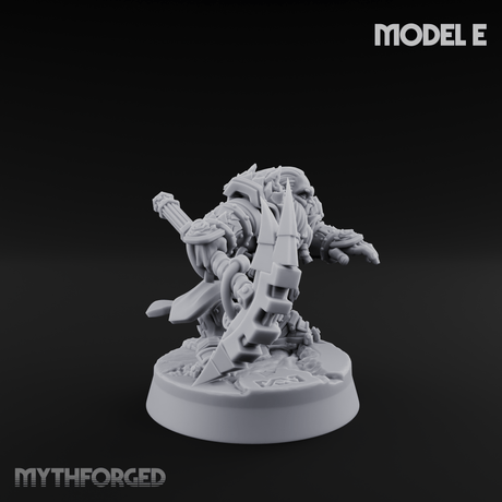 Smouldering Fire Dwarf Fighters E Miniature for Dungeons and Dragons, Pathfinder or other TTRPGs
