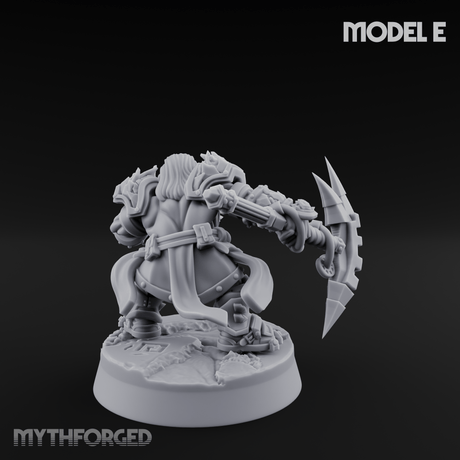 Smouldering Fire Dwarf Fighters E Miniature for Dungeons and Dragons, Pathfinder or other TTRPGs
