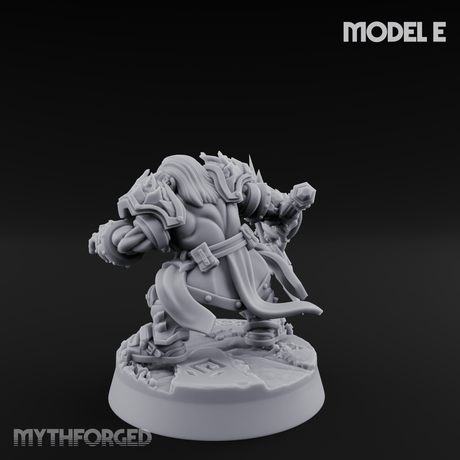Smouldering Fire Dwarf Fighters E Miniature for Dungeons and Dragons, Pathfinder or other TTRPGs