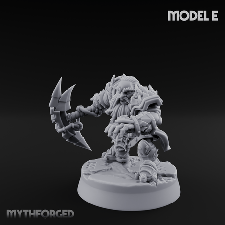 Smouldering Fire Dwarf Fighters E Miniature for Dungeons and Dragons, Pathfinder or other TTRPGs
