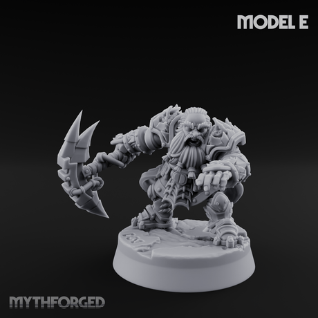 Smouldering Fire Dwarf Fighters E Miniature for Dungeons and Dragons, Pathfinder or other TTRPGs