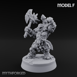Smouldering Fire Dwarf Fighters F Miniature for Dungeons and Dragons, Pathfinder or other TTRPGs
