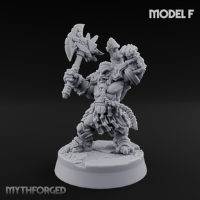 Smouldering Fire Dwarf Fighters F Miniature for Dungeons and Dragons, Pathfinder or other TTRPGs