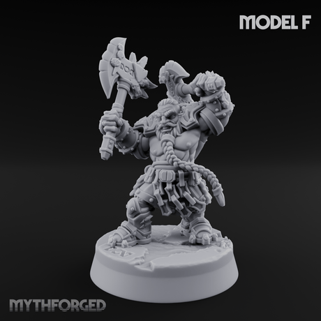 Smouldering Fire Dwarf Fighters Miniature for Dungeons and Dragons, Pathfinder or other TTRPGs