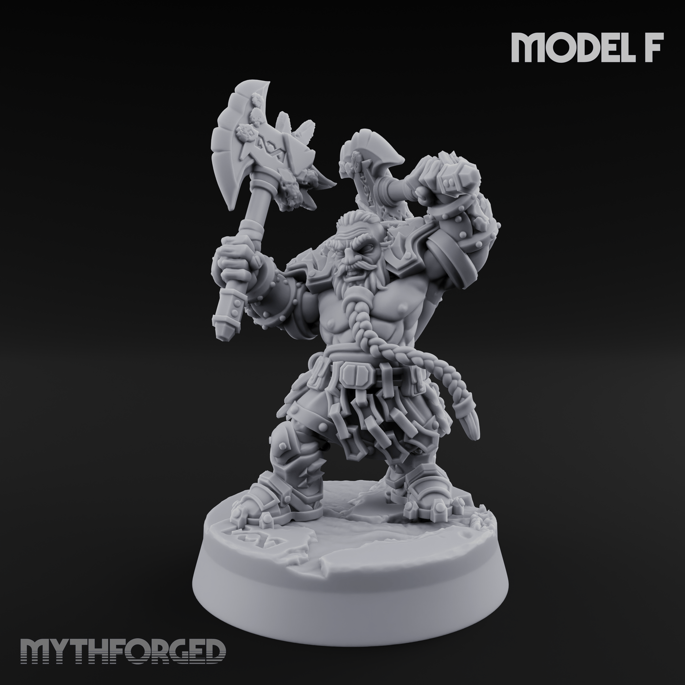 Smouldering Fire Dwarf Fighters F Miniature for Dungeons and Dragons, Pathfinder or other TTRPGs