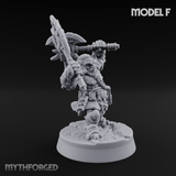 Smouldering Fire Dwarf Fighters F Miniature for Dungeons and Dragons, Pathfinder or other TTRPGs