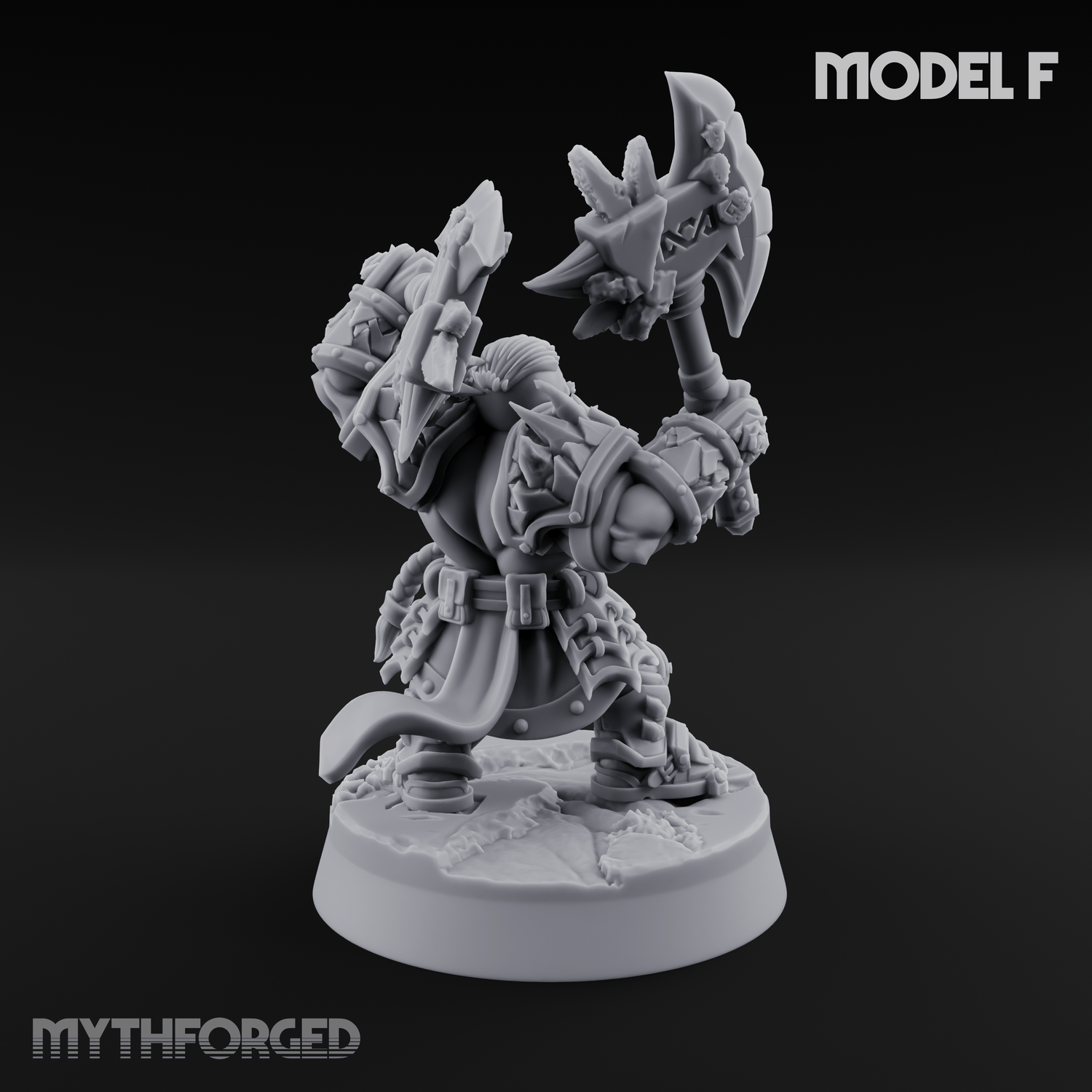 Smouldering Fire Dwarf Fighters F Miniature for Dungeons and Dragons, Pathfinder or other TTRPGs