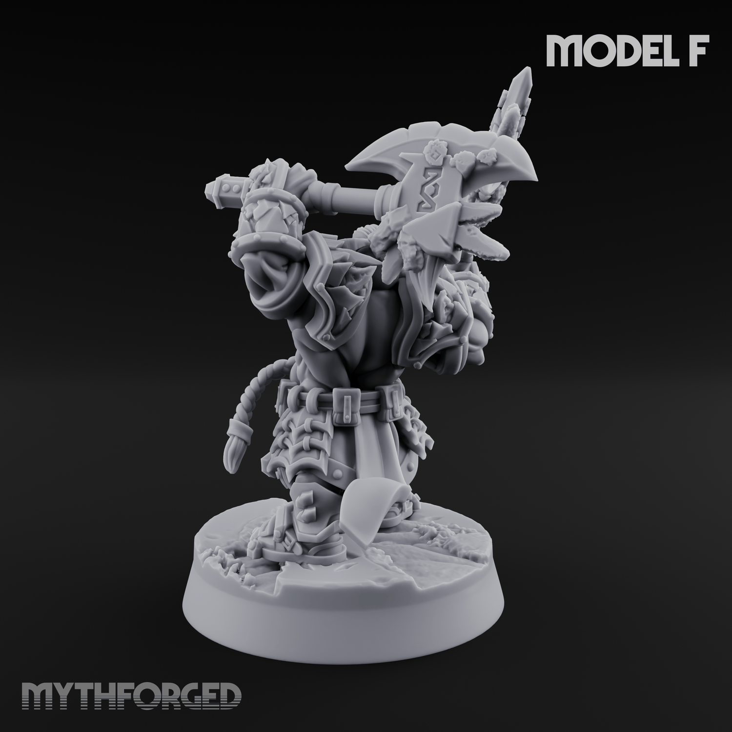 Smouldering Fire Dwarf Fighters F Miniature for Dungeons and Dragons, Pathfinder or other TTRPGs