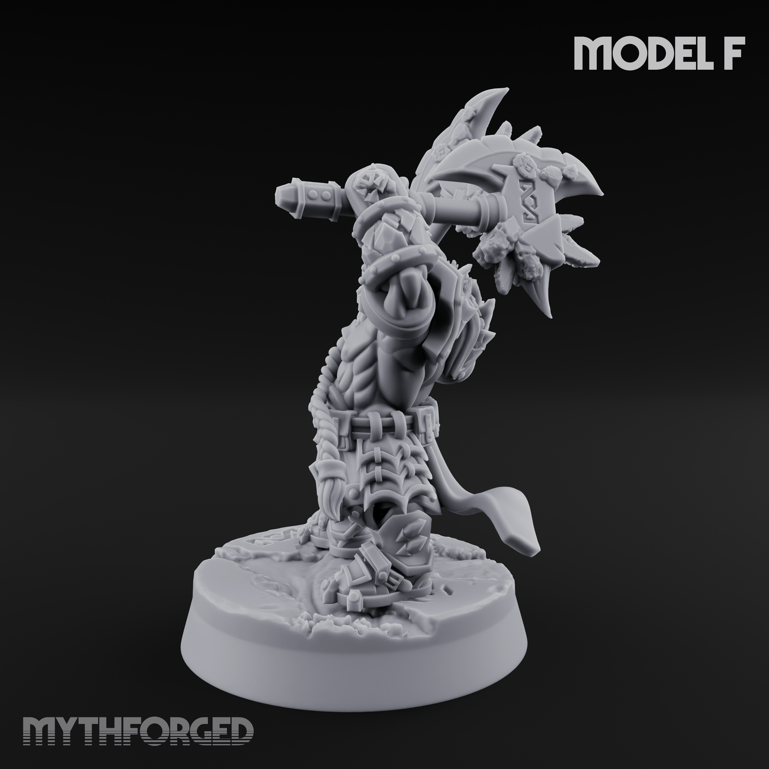 Smouldering Fire Dwarf Fighters F Miniature for Dungeons and Dragons, Pathfinder or other TTRPGs