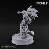 Smouldering Fire Dwarf Fighters F Miniature for Dungeons and Dragons, Pathfinder or other TTRPGs