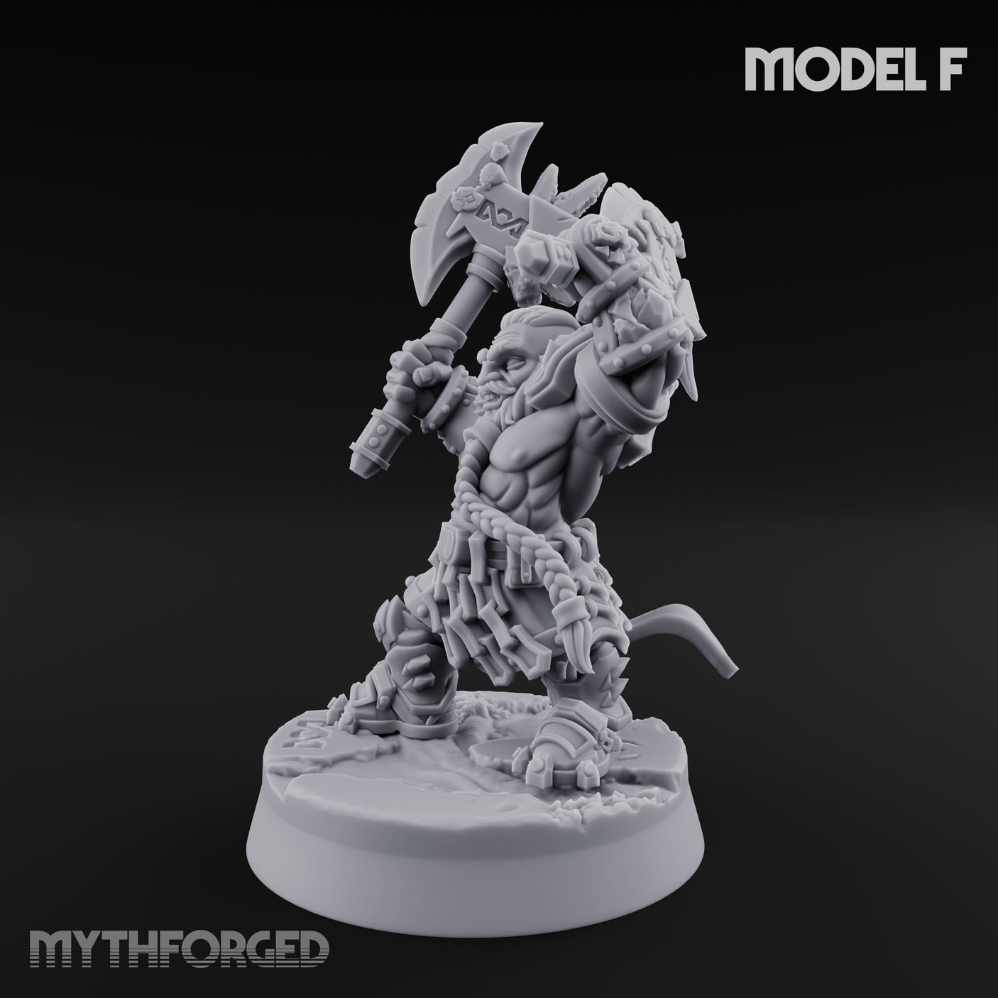 Smouldering Fire Dwarf Fighters F Miniature for Dungeons and Dragons, Pathfinder or other TTRPGs