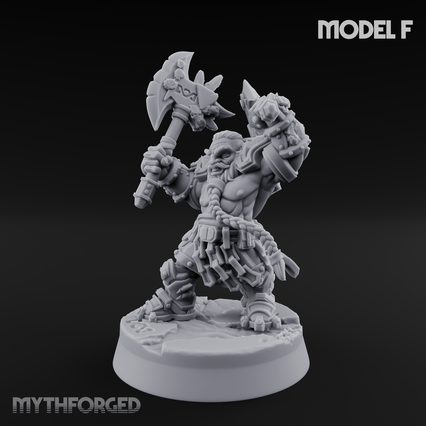 Smouldering Fire Dwarf Fighters F Miniature for Dungeons and Dragons, Pathfinder or other TTRPGs