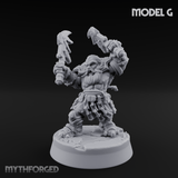 Smouldering Fire Dwarf Fighters Miniature for Dungeons and Dragons, Pathfinder or other TTRPGs