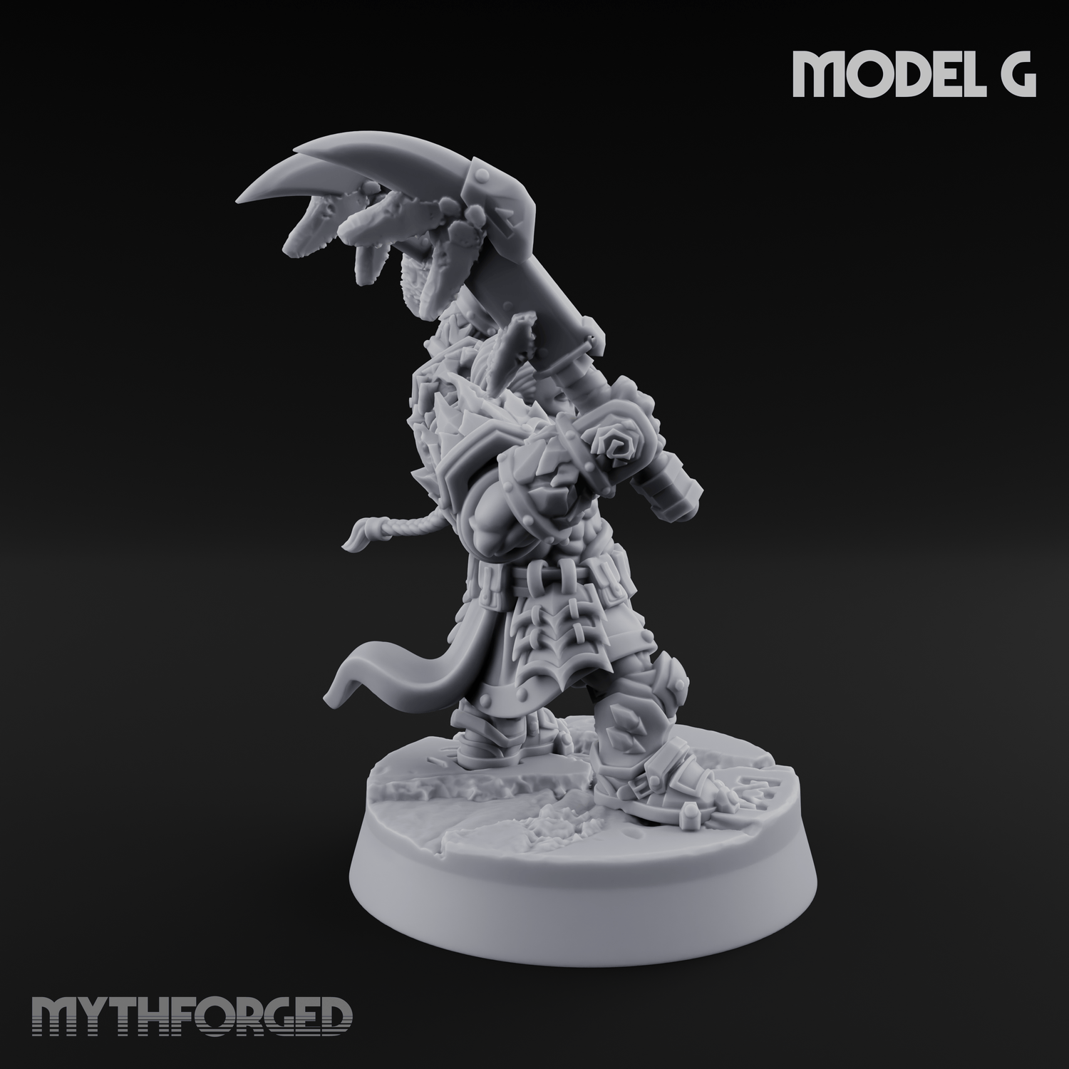 Smouldering Fire Dwarf Fighters G Miniature for Dungeons and Dragons, Pathfinder or other TTRPGs