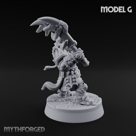 Smouldering Fire Dwarf Fighters G Miniature for Dungeons and Dragons, Pathfinder or other TTRPGs