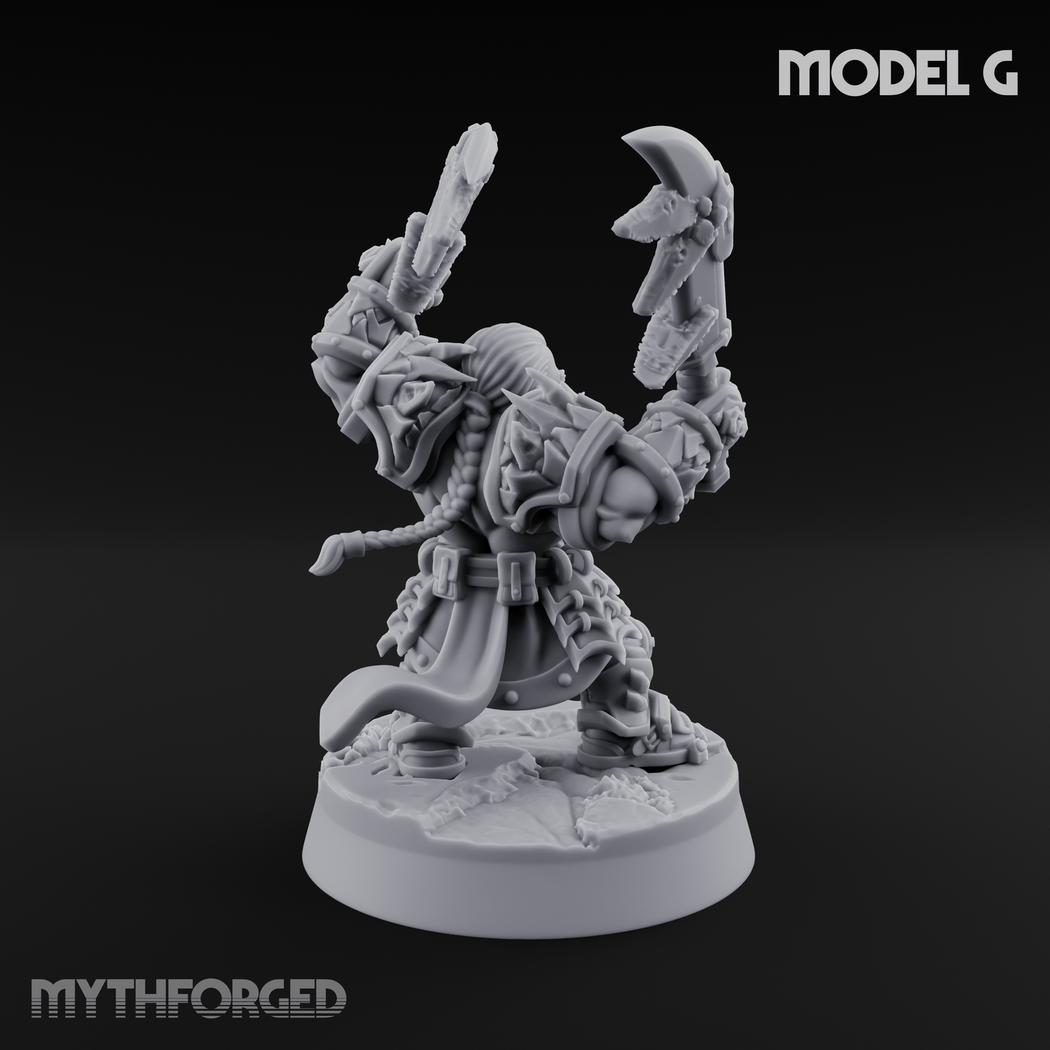 Smouldering Fire Dwarf Fighters G Miniature for Dungeons and Dragons, Pathfinder or other TTRPGs