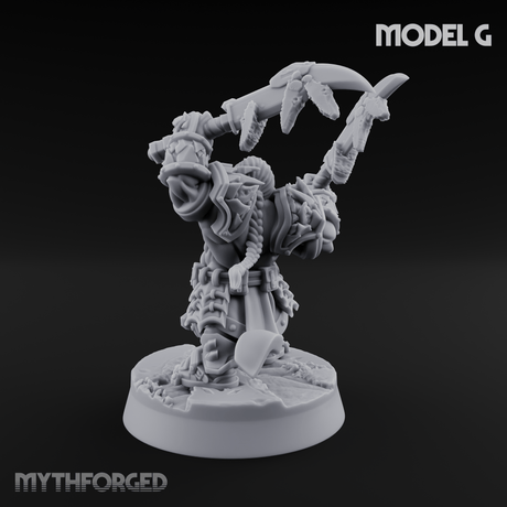 Smouldering Fire Dwarf Fighters G Miniature for Dungeons and Dragons, Pathfinder or other TTRPGs