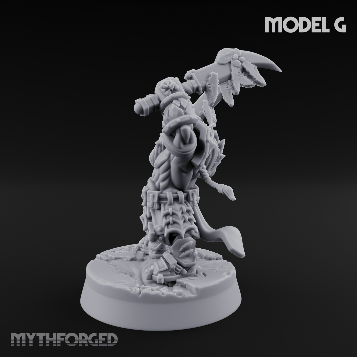 Smouldering Fire Dwarf Fighters G Miniature for Dungeons and Dragons, Pathfinder or other TTRPGs