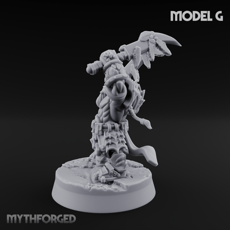 Smouldering Fire Dwarf Fighters G Miniature for Dungeons and Dragons, Pathfinder or other TTRPGs