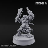 Smouldering Fire Dwarf Fighters G Miniature for Dungeons and Dragons, Pathfinder or other TTRPGs