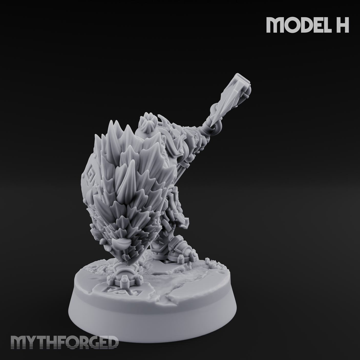 Smouldering Fire Dwarf Fighters Miniature for Dungeons and Dragons, Pathfinder or other TTRPGs