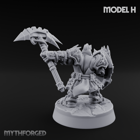 Smouldering Fire Dwarf Fighters H Miniature for Dungeons and Dragons, Pathfinder or other TTRPGs