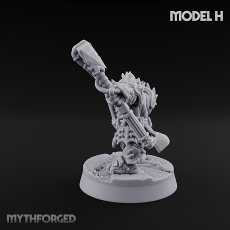 Smouldering Fire Dwarf Fighters H Miniature for Dungeons and Dragons, Pathfinder or other TTRPGs