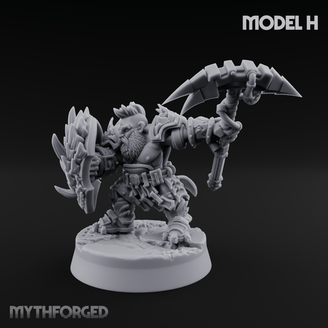 Smouldering Fire Dwarf Fighters H Miniature for Dungeons and Dragons, Pathfinder or other TTRPGs