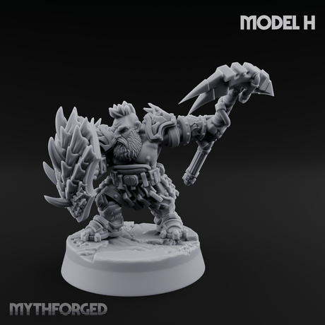 Smouldering Fire Dwarf Fighters H Miniature for Dungeons and Dragons, Pathfinder or other TTRPGs