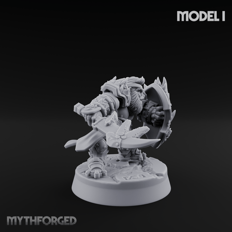 Smouldering Fire Dwarf Fighters I Miniature for Dungeons and Dragons, Pathfinder or other TTRPGs