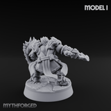 Smouldering Fire Dwarf Fighters I Miniature for Dungeons and Dragons, Pathfinder or other TTRPGs