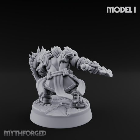 Smouldering Fire Dwarf Fighters I Miniature for Dungeons and Dragons, Pathfinder or other TTRPGs