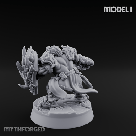 Smouldering Fire Dwarf Fighters I Miniature for Dungeons and Dragons, Pathfinder or other TTRPGs