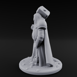 Hammer Shouldering Human Cleric Miniature for Dungeons and Dragons, Pathfinder or other TTRPGs