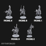 Hussar Charging Lancer Cavalry Set Miniature for Dungeons and Dragons, Pathfinder or other TTRPGs
