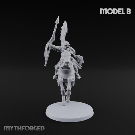 Hussar Charging Lancer Cavalry Set B Miniature for Dungeons and Dragons, Pathfinder or other TTRPGs