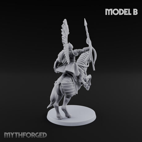Hussar Charging Lancer Cavalry Set B Miniature for Dungeons and Dragons, Pathfinder or other TTRPGs