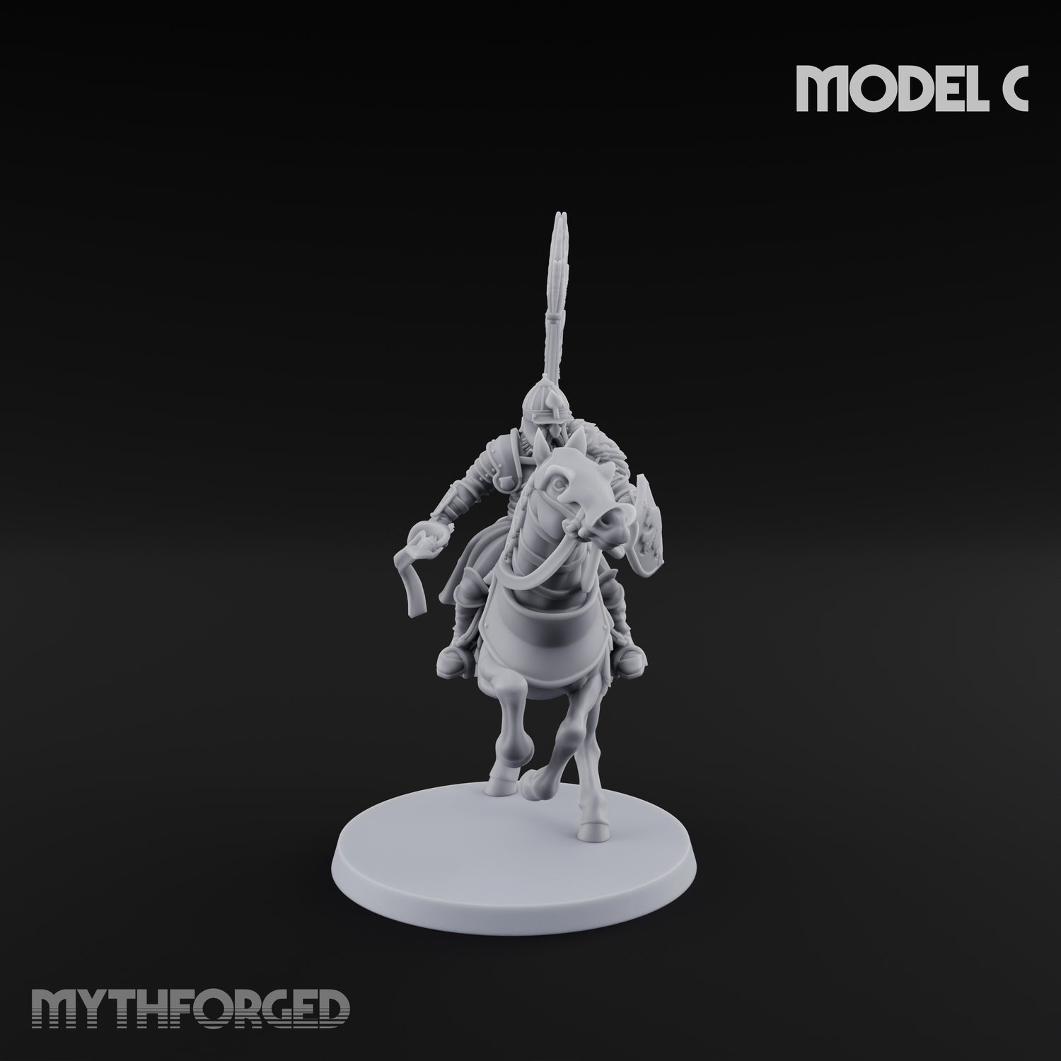 Hussar Charging Lancer Cavalry Set Miniature for Dungeons and Dragons, Pathfinder or other TTRPGs
