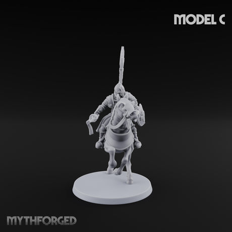 Hussar Charging Lancer Cavalry Set Miniature for Dungeons and Dragons, Pathfinder or other TTRPGs