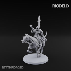 Hussar Charging Lancer Cavalry Set D Miniature for Dungeons and Dragons, Pathfinder or other TTRPGs