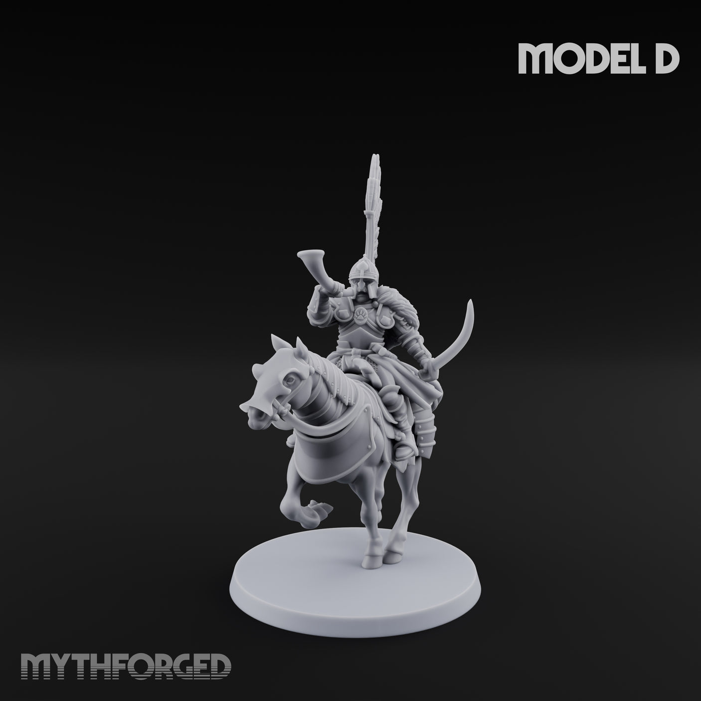 Hussar Charging Lancer Cavalry Set D Miniature for Dungeons and Dragons, Pathfinder or other TTRPGs