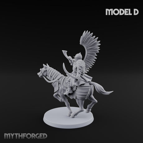 Hussar Charging Lancer Cavalry Set D Miniature for Dungeons and Dragons, Pathfinder or other TTRPGs