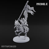 Hussar Charging Lancer Cavalry Set Miniature for Dungeons and Dragons, Pathfinder or other TTRPGs