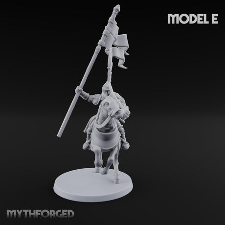 Hussar Charging Lancer Cavalry Set E Miniature for Dungeons and Dragons, Pathfinder or other TTRPGs
