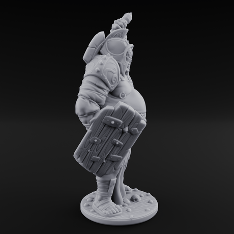 Belly Out Brawling Ogre Gladiator Miniature for Dungeons and Dragons, Pathfinder or other TTRPGs