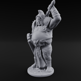 Belly Out Brawling Ogre Gladiator Miniature for Dungeons and Dragons, Pathfinder or other TTRPGs