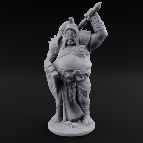 Belly Out Brawling Ogre Gladiator Miniature for Dungeons and Dragons, Pathfinder or other TTRPGs