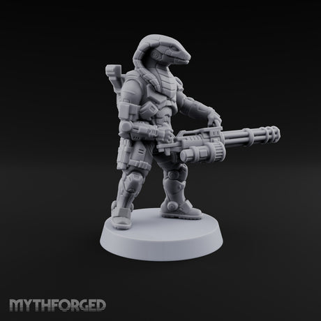 Spins Up Before It Strikes Yuan-ti Pureblood Cobra Heavy Gunner with Rotary Cannon — 1