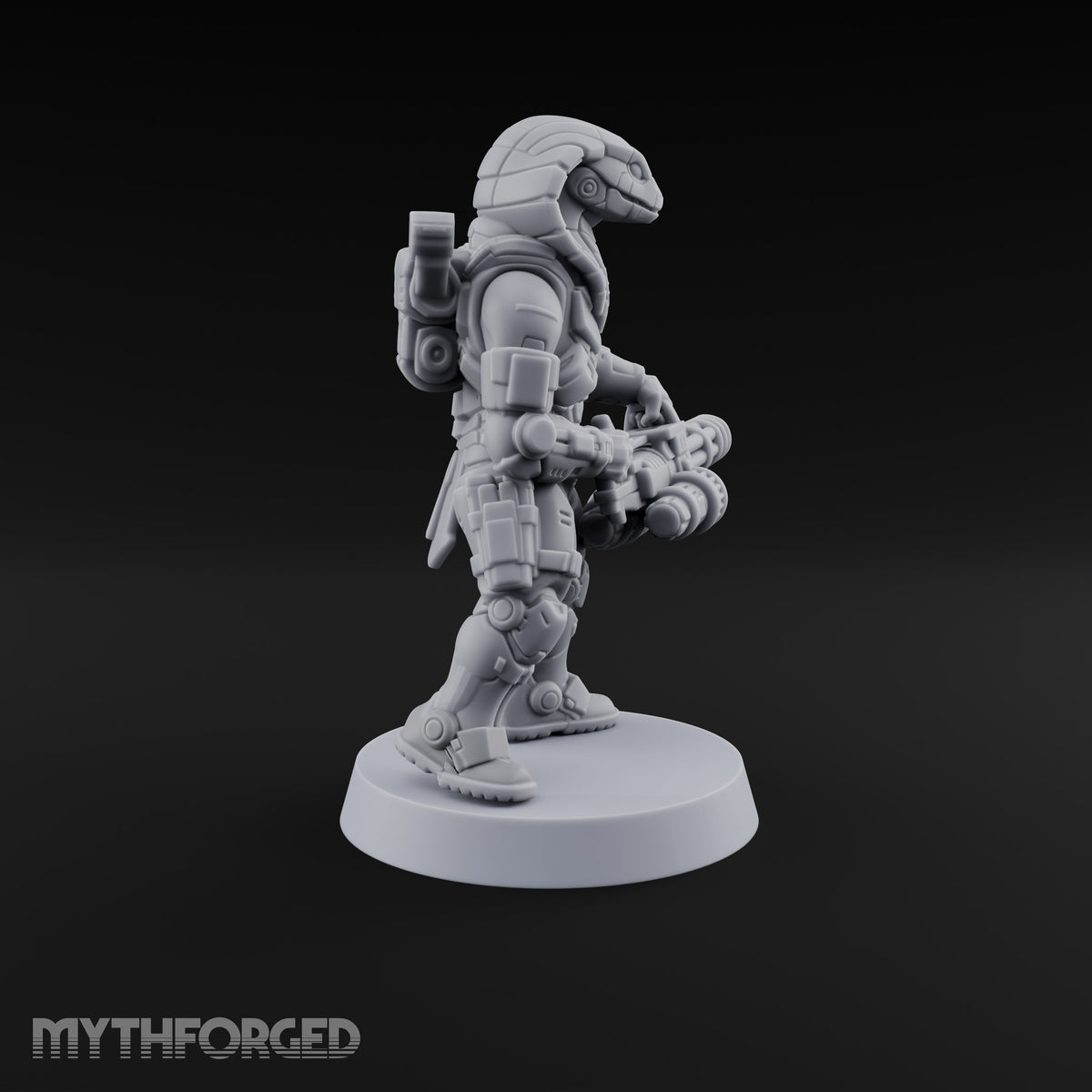 Spins Up Before It Strikes Yuan-ti Pureblood Cobra Heavy Gunner with Rotary Cannon — 1